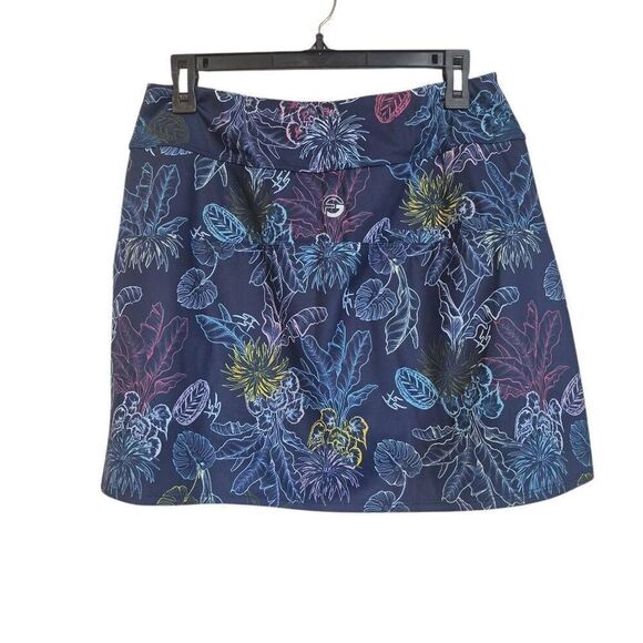 Foray Golf Women's Navy & Multicolor Floral Poly/Spandex Skirt Skort NEW - Picture 2 of 8
